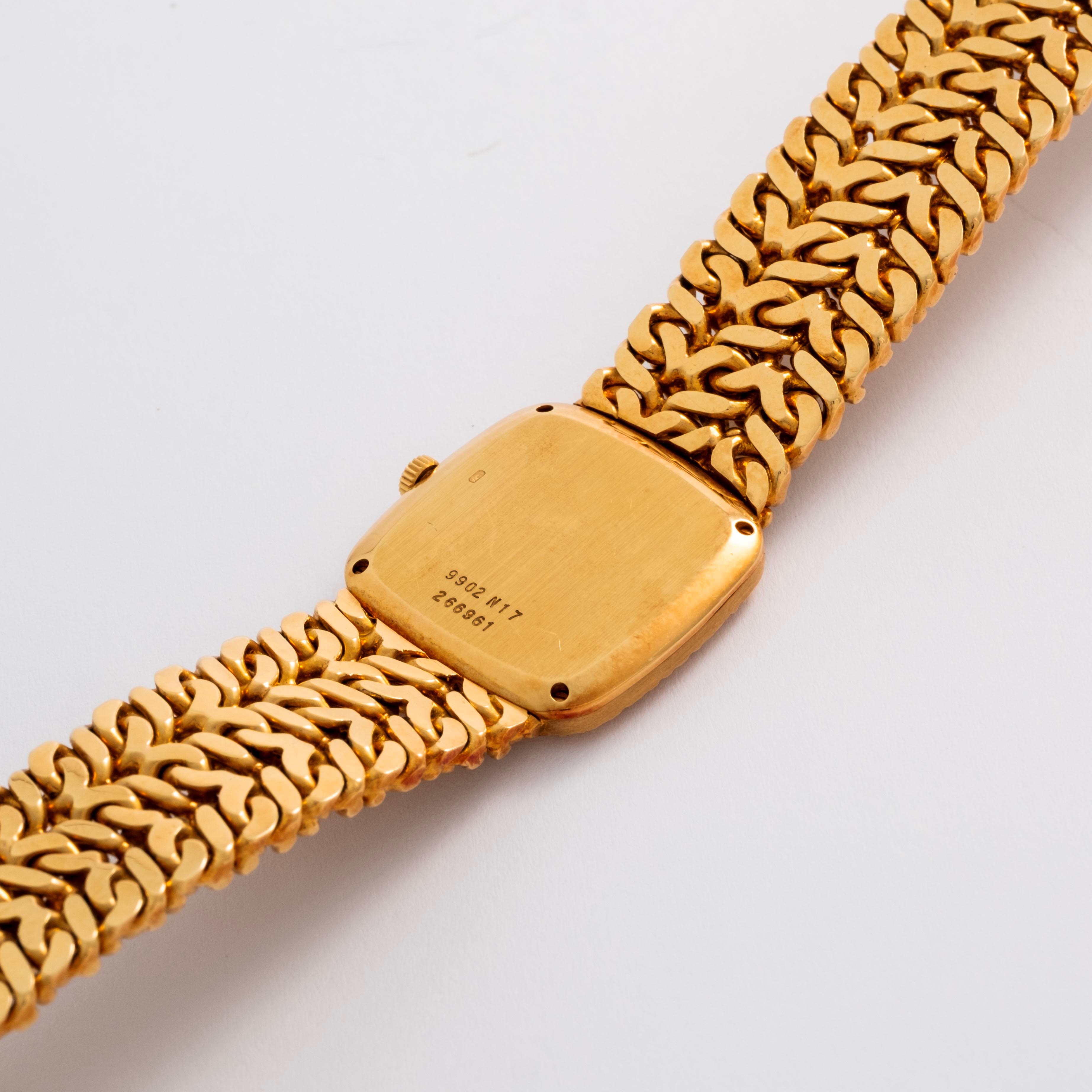 Piaget - Gold Nugget ref. 9902 N17 in oro giallo 18k con quadrante antracite Soleil e bracciale i...