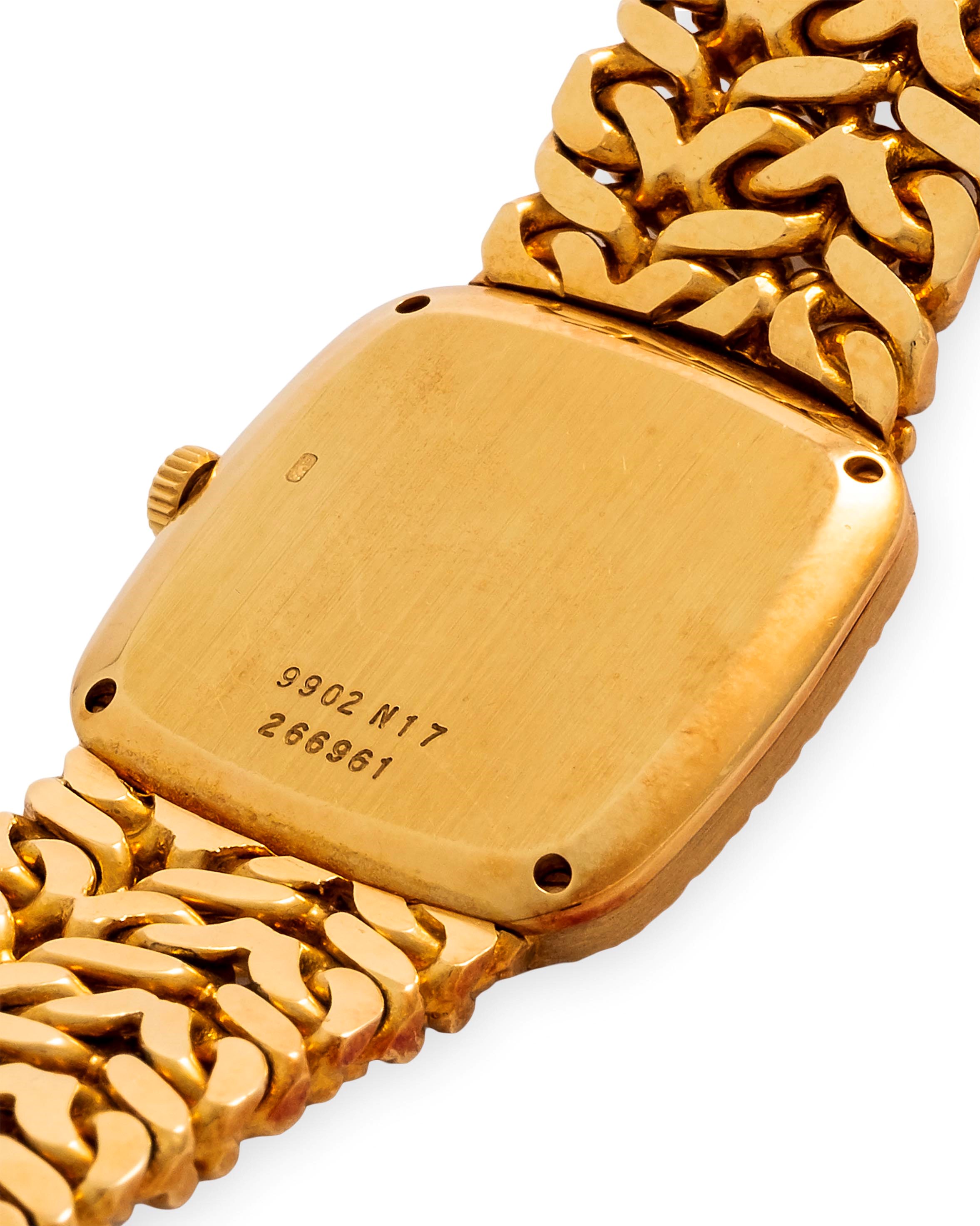Piaget - Gold Nugget ref. 9902 N17 in oro giallo 18k con quadrante antracite Soleil e bracciale i...