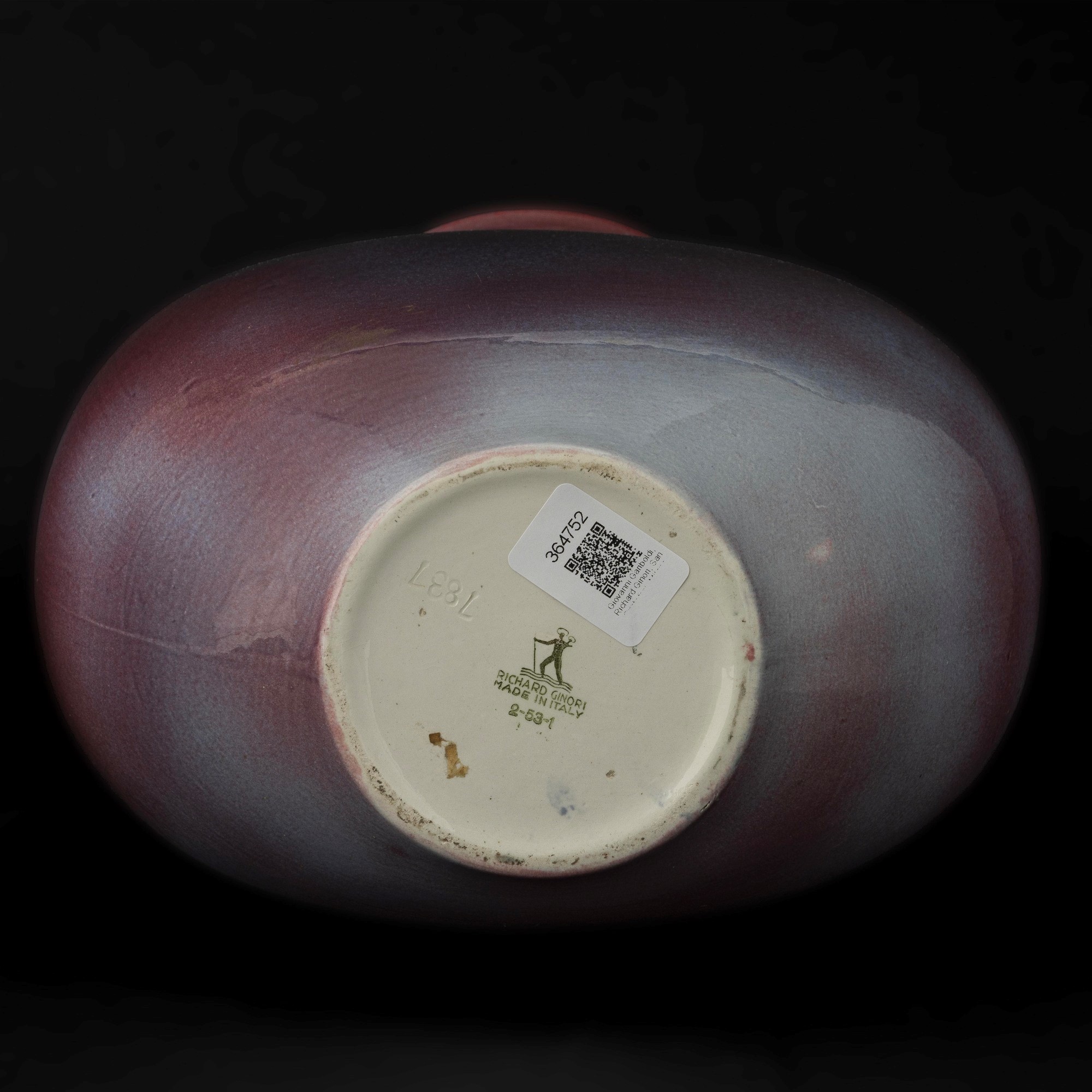 Giovanni Gariboldi - Vaso San Cristoforo per Richard Ginori, terraglia con smalto a lustro spruzz...