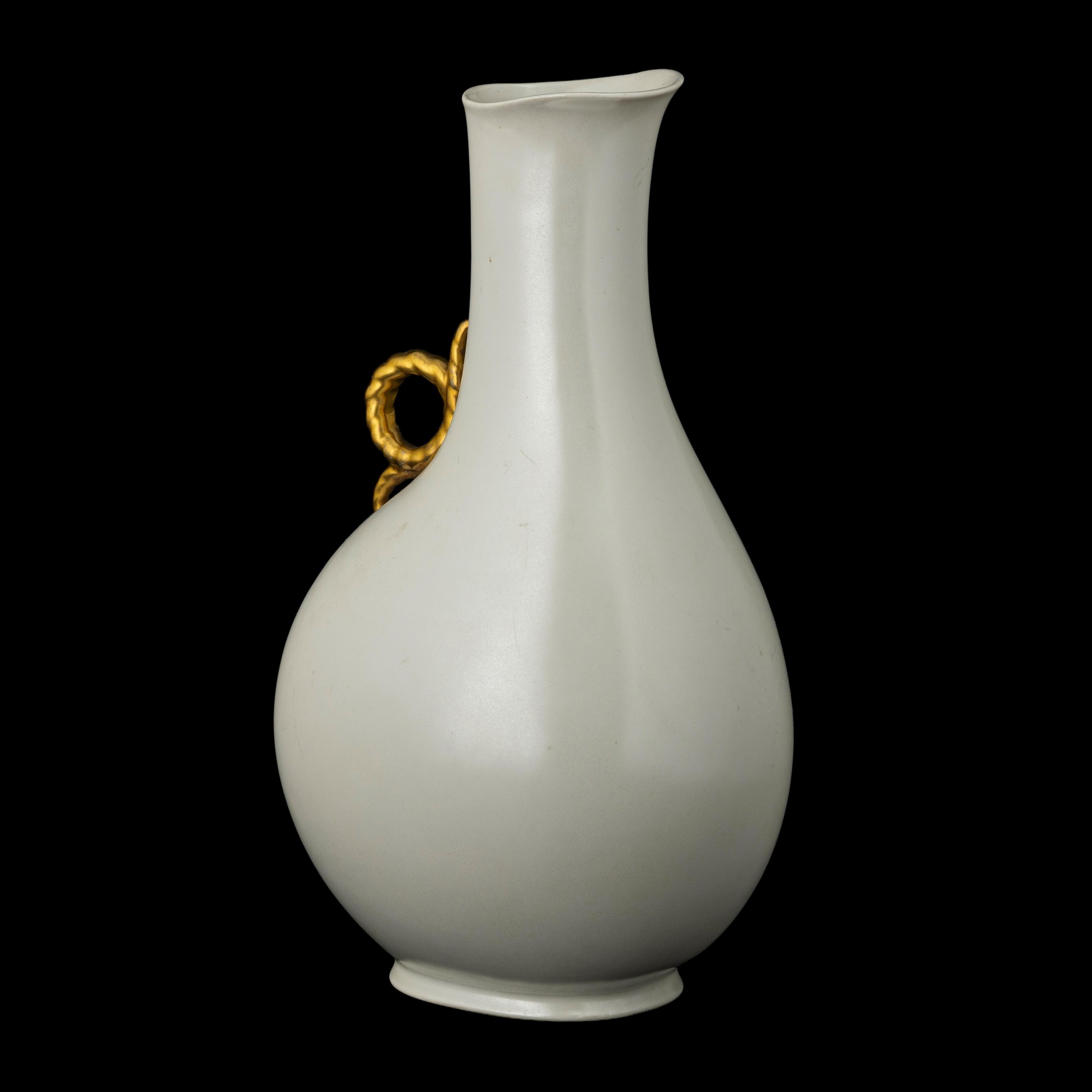Giovanni Gariboldi - Pittoria di Doccia, Sesto Fiorentino, vaso a brocca in porcellana con ansa s...