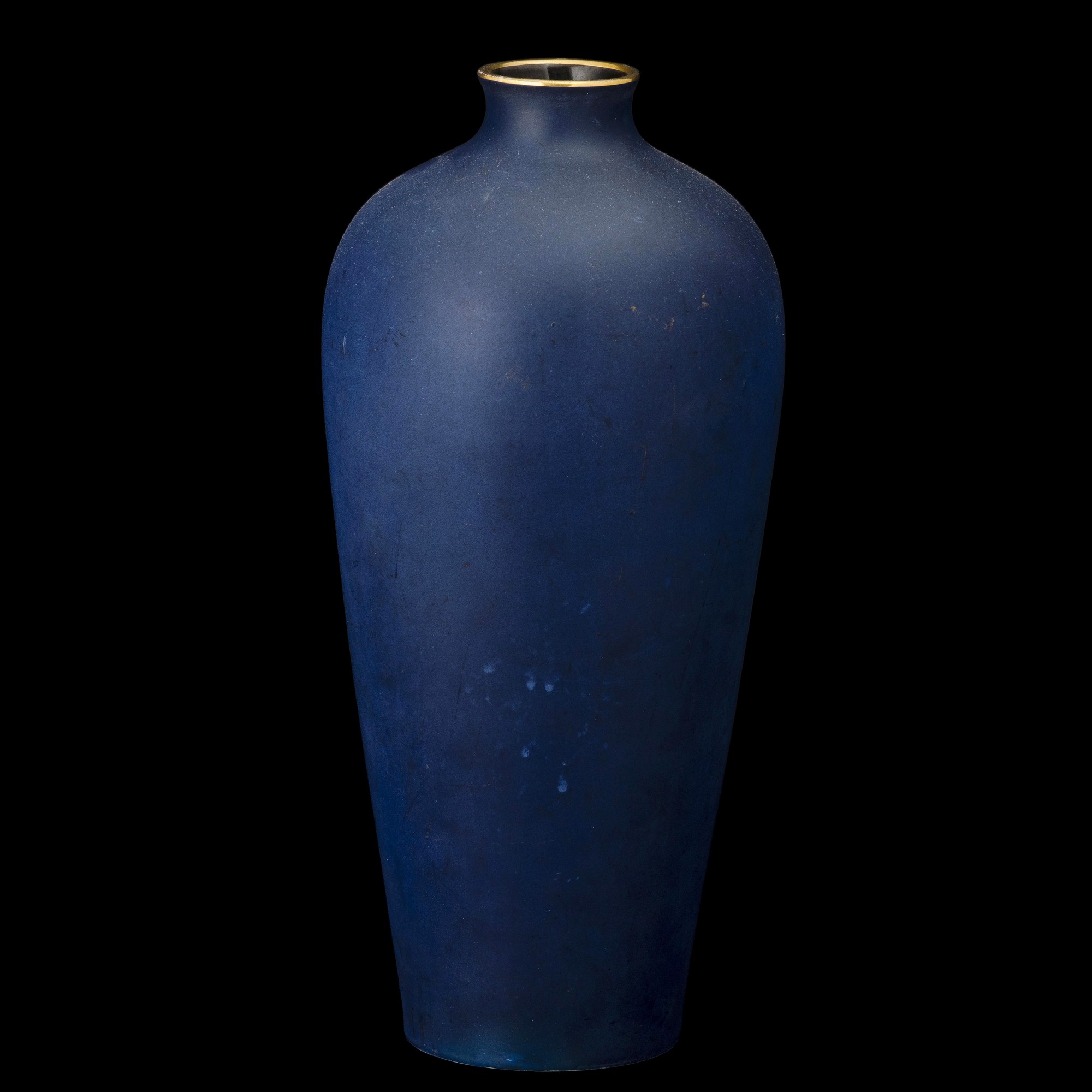 Giovanni Gariboldi - Vaso a balaustro in porcellana policroma con decoro di cerbiatti