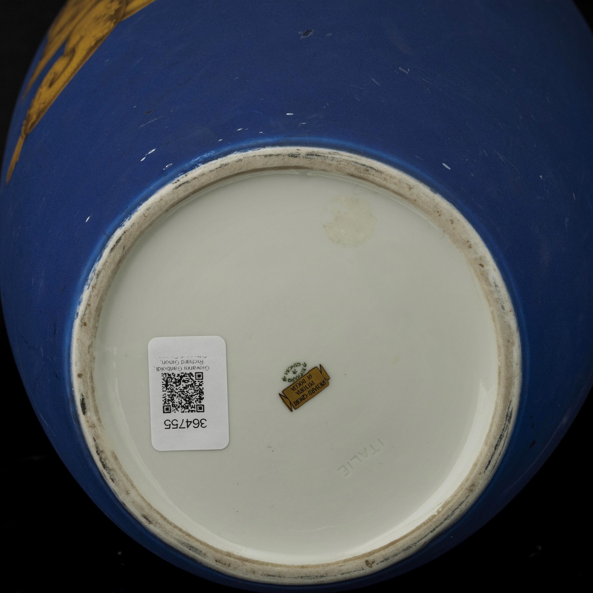 Giovanni Gariboldi - Vaso a balaustro in porcellana con decorazione a sirena e tritone, Pittoria ...
