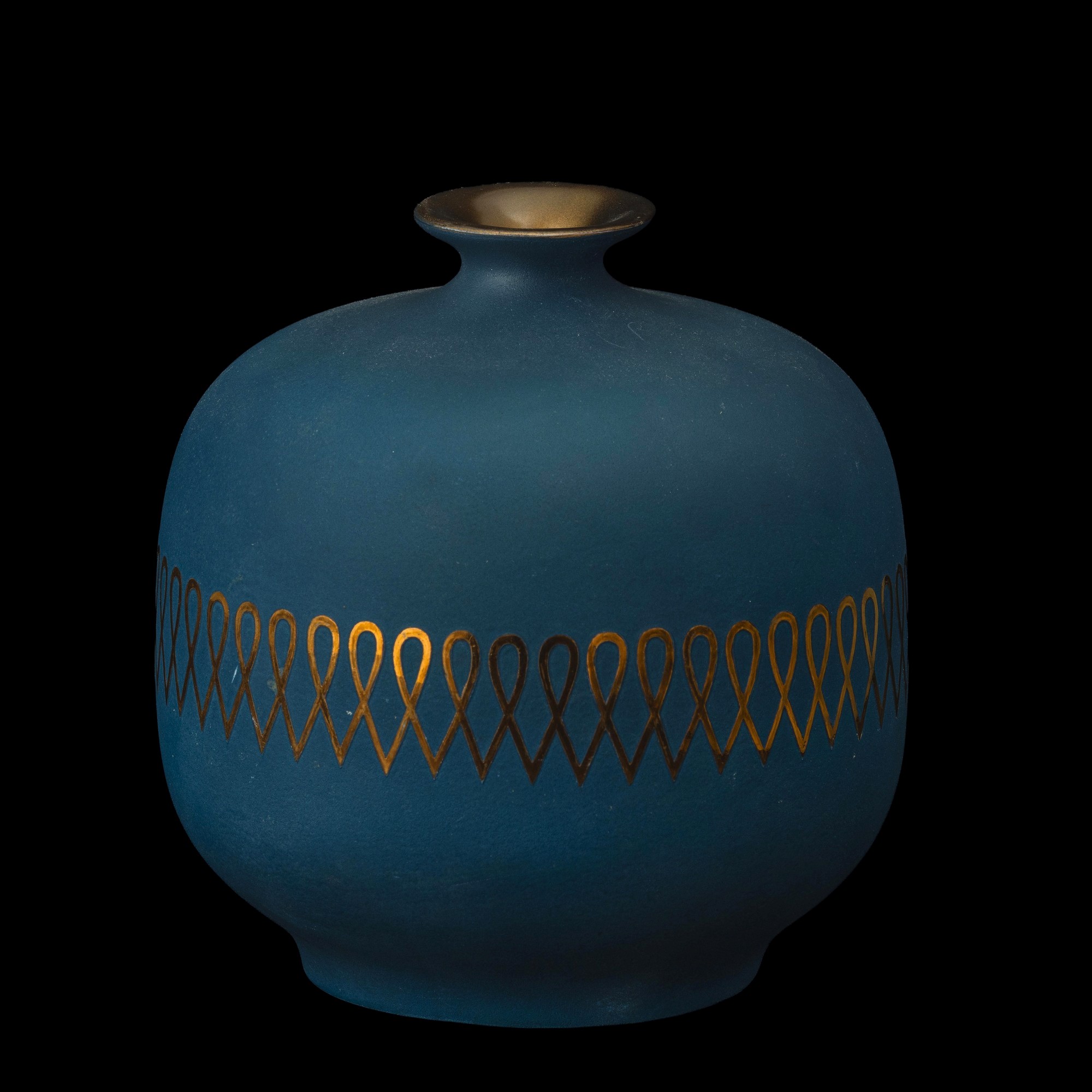 Giovanni Gariboldi - Vaso in porcellana di Doccia, Pittoria di smalto blu di Prussia