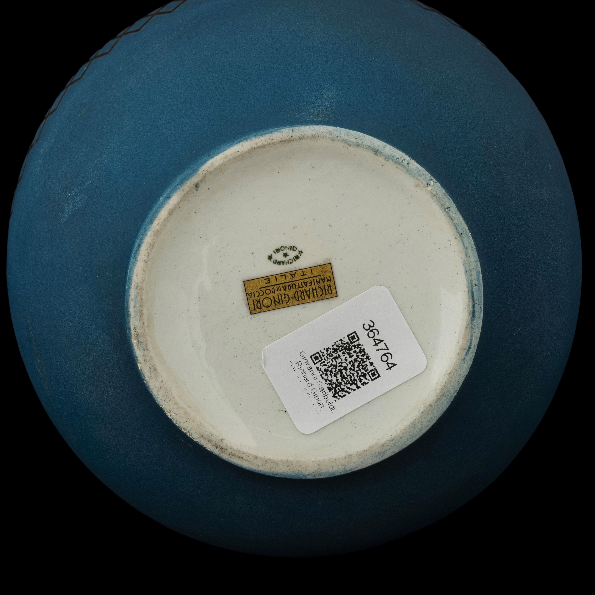 Giovanni Gariboldi - Vaso in porcellana di Doccia, Pittoria di smalto blu di Prussia
