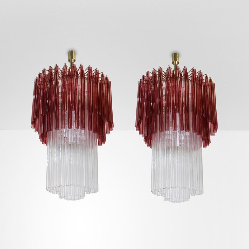 Venini : Due lampade a sospensione  - Auction Design - Cambi Casa d'Aste