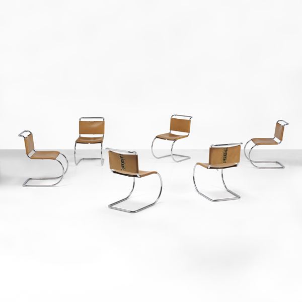 Ludwig Mies Van Der Rohe - Sei sedie mod. MR10