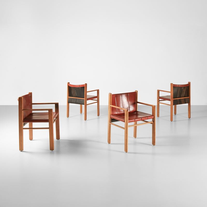 Gianfranco Frattini : Quattro sedie mod. 831  - Asta Design - Cambi Casa d'Aste
