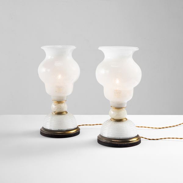 Seguso - Due lampade da tavolo