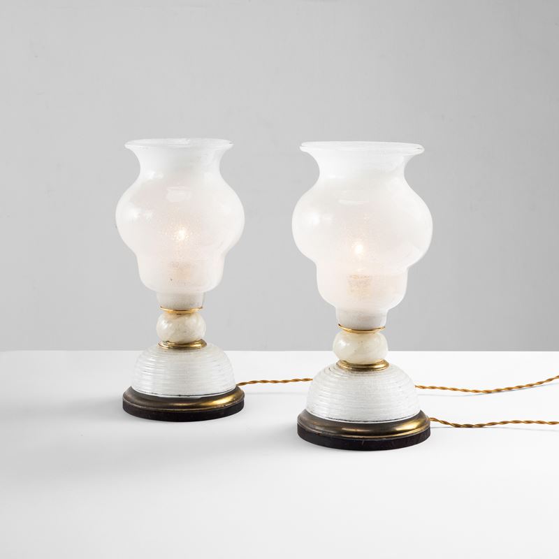 Seguso : Due lampade da tavolo  - Auction Design - Cambi Casa d'Aste