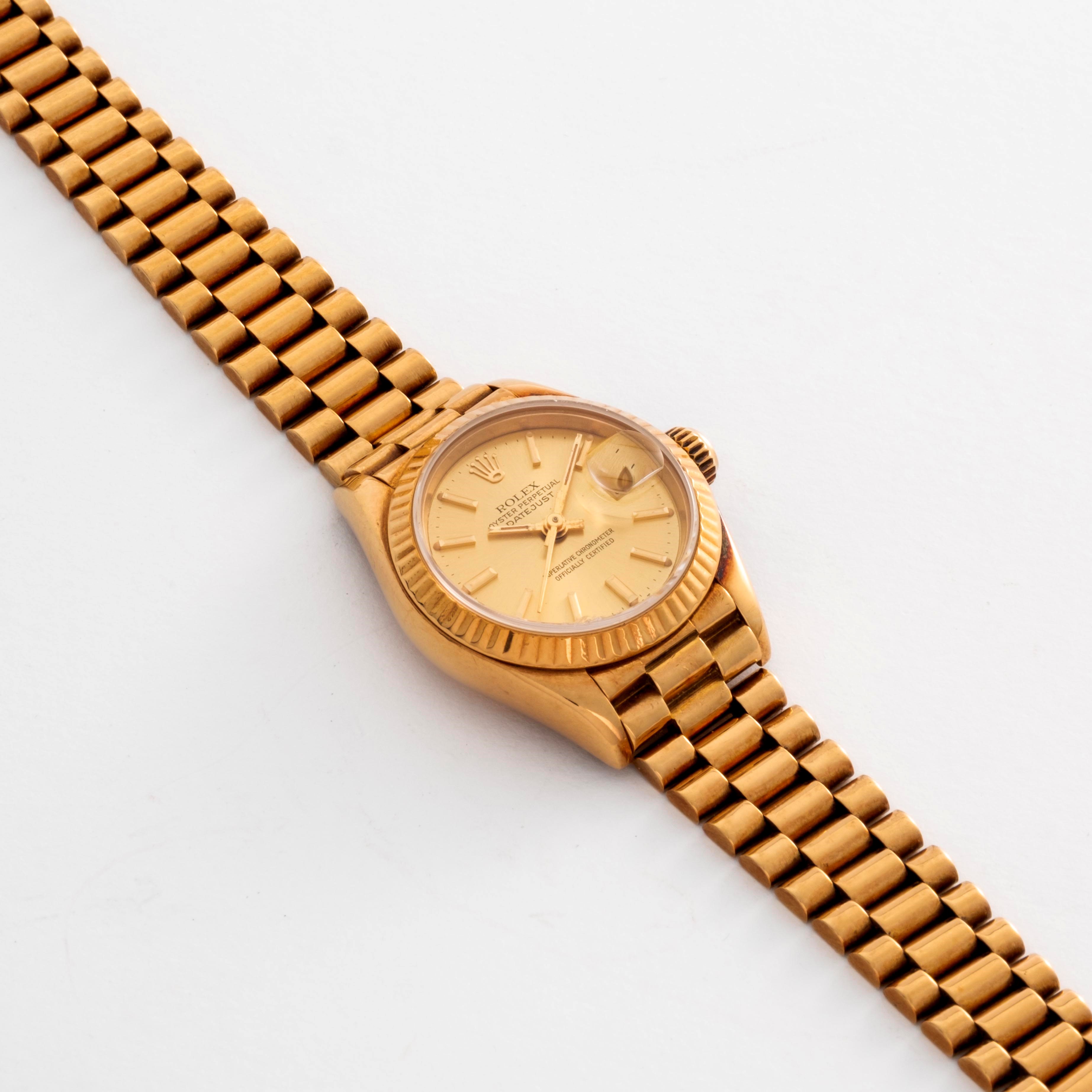 Rolex - Lady Datejust ref. 69178 in oro giallo 18k, quadrante champagne (circa 1984)