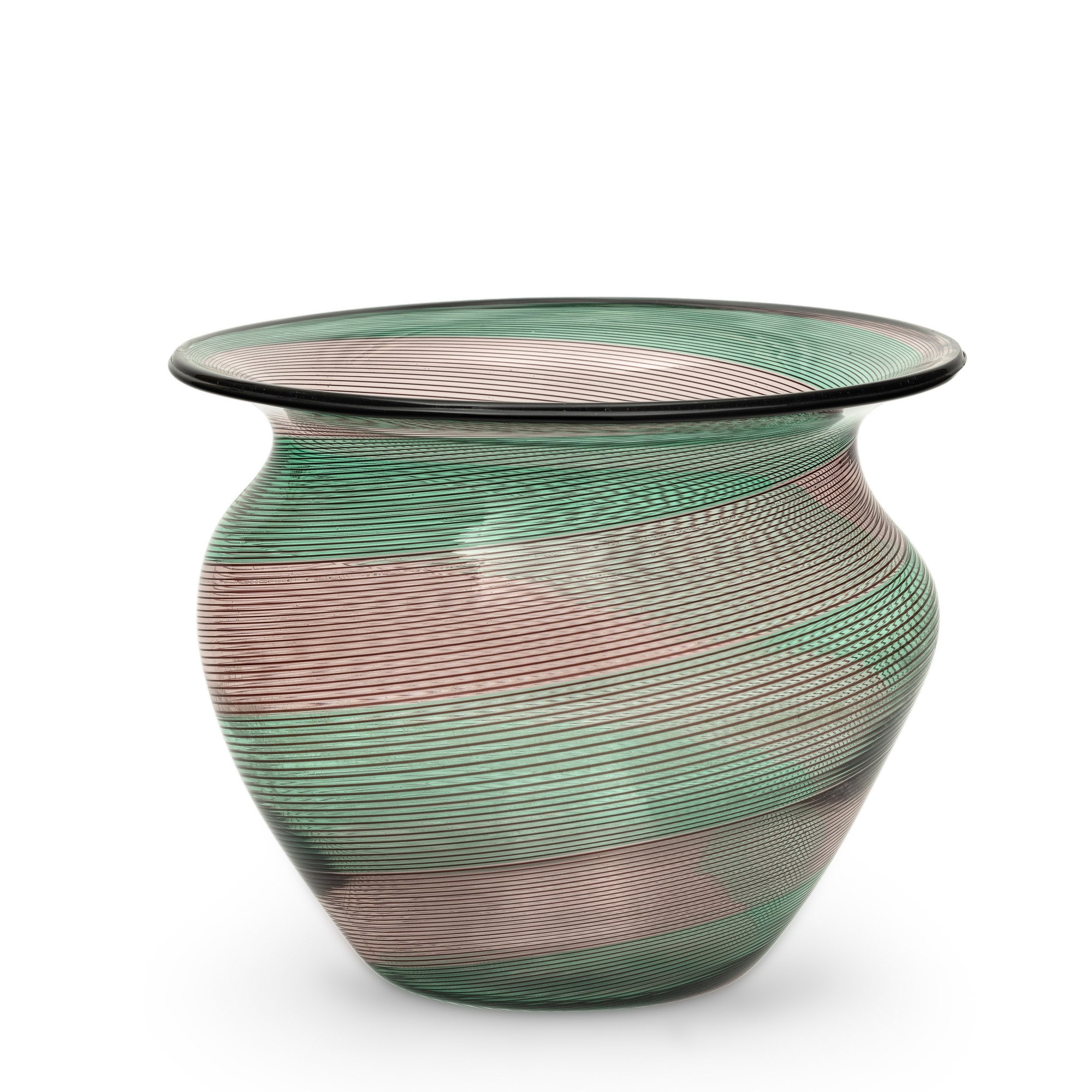 Barovier & Toso, Vaso in vetro soffiato di Murano (ca. 1980)