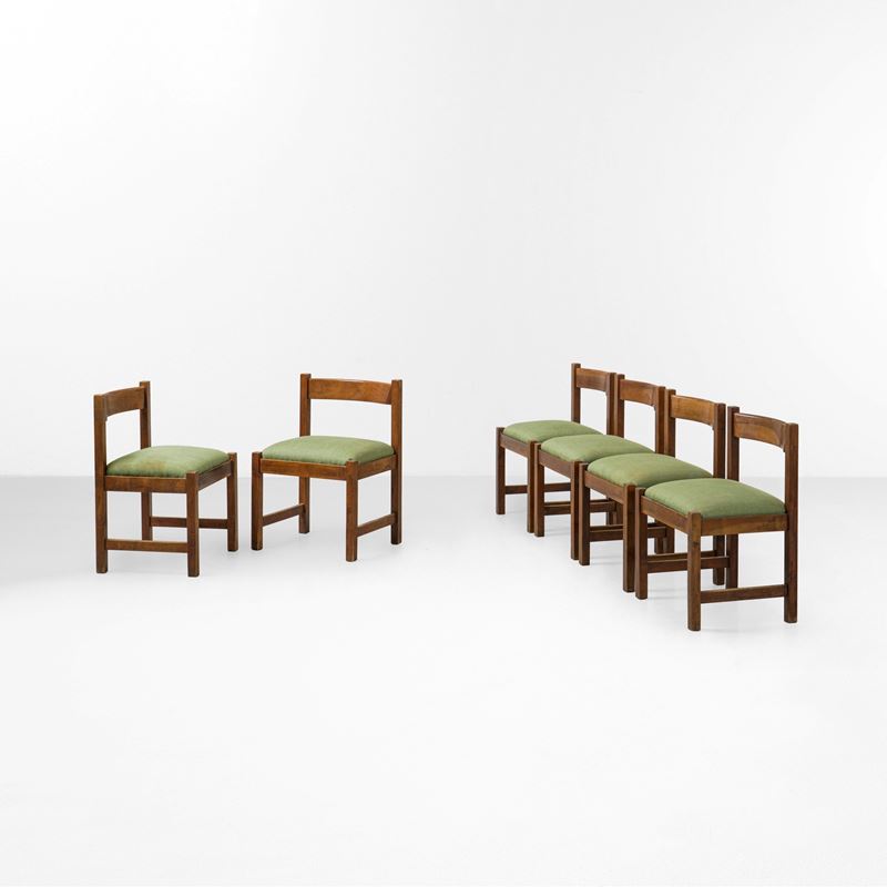 Giovanni Michelucci : Sei sedie mod. Torbecchia  - Auction Design Lab - Cambi Casa d'Aste