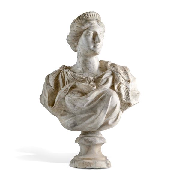 Busto di Diana. Arte neoclassica del XIX secolo