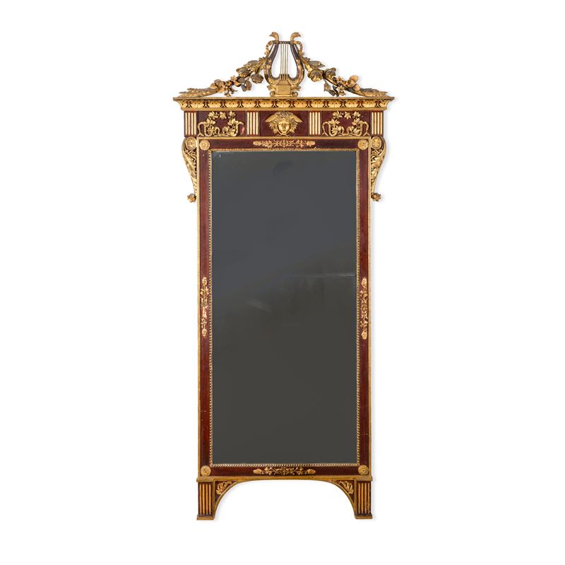 Specchiera neoclassica e due sedie. XIX secolo  - Auction Italian Mansions - Cambi Casa d'Aste