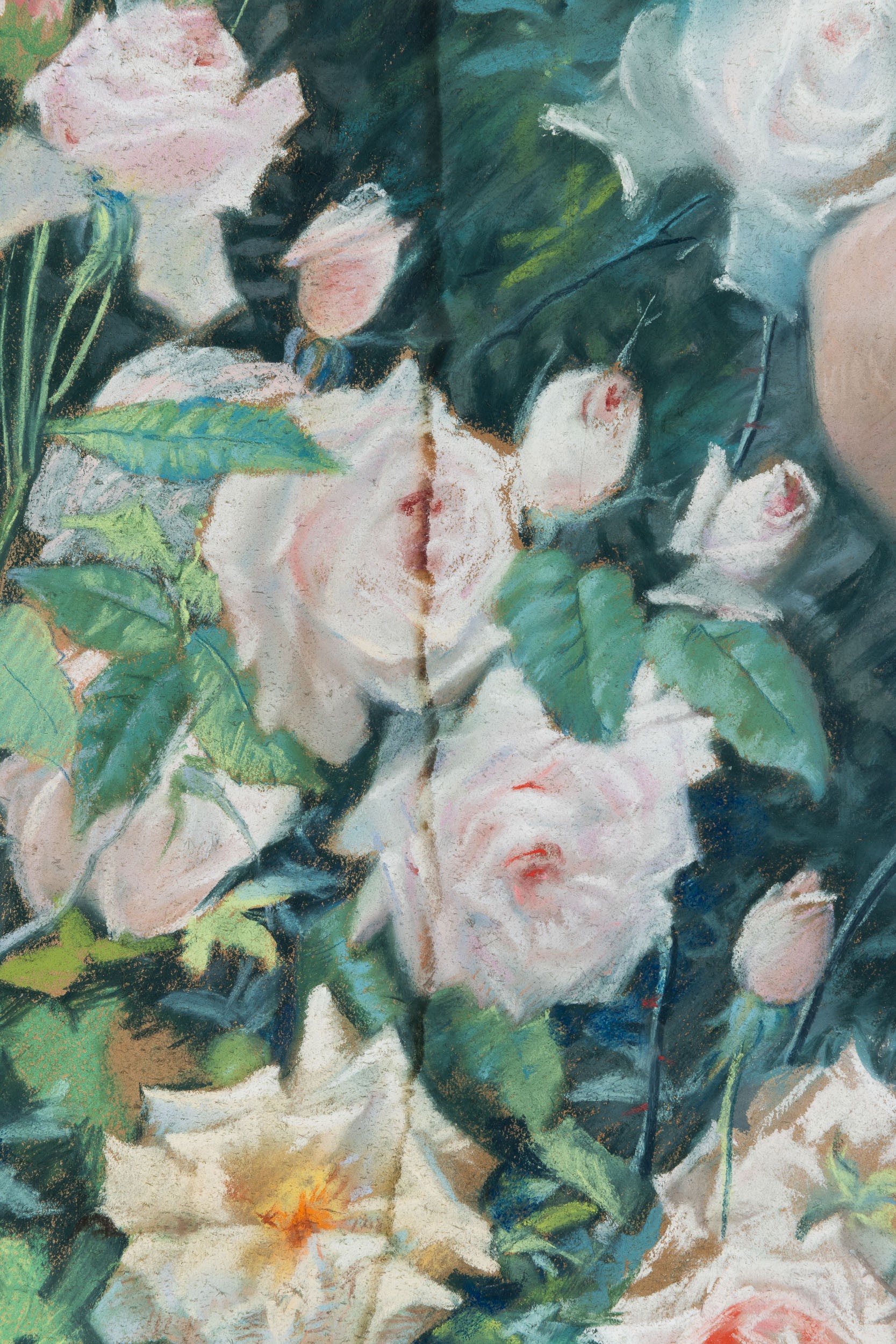 A. Mutinelli (?) Nudo femminile tra le rose