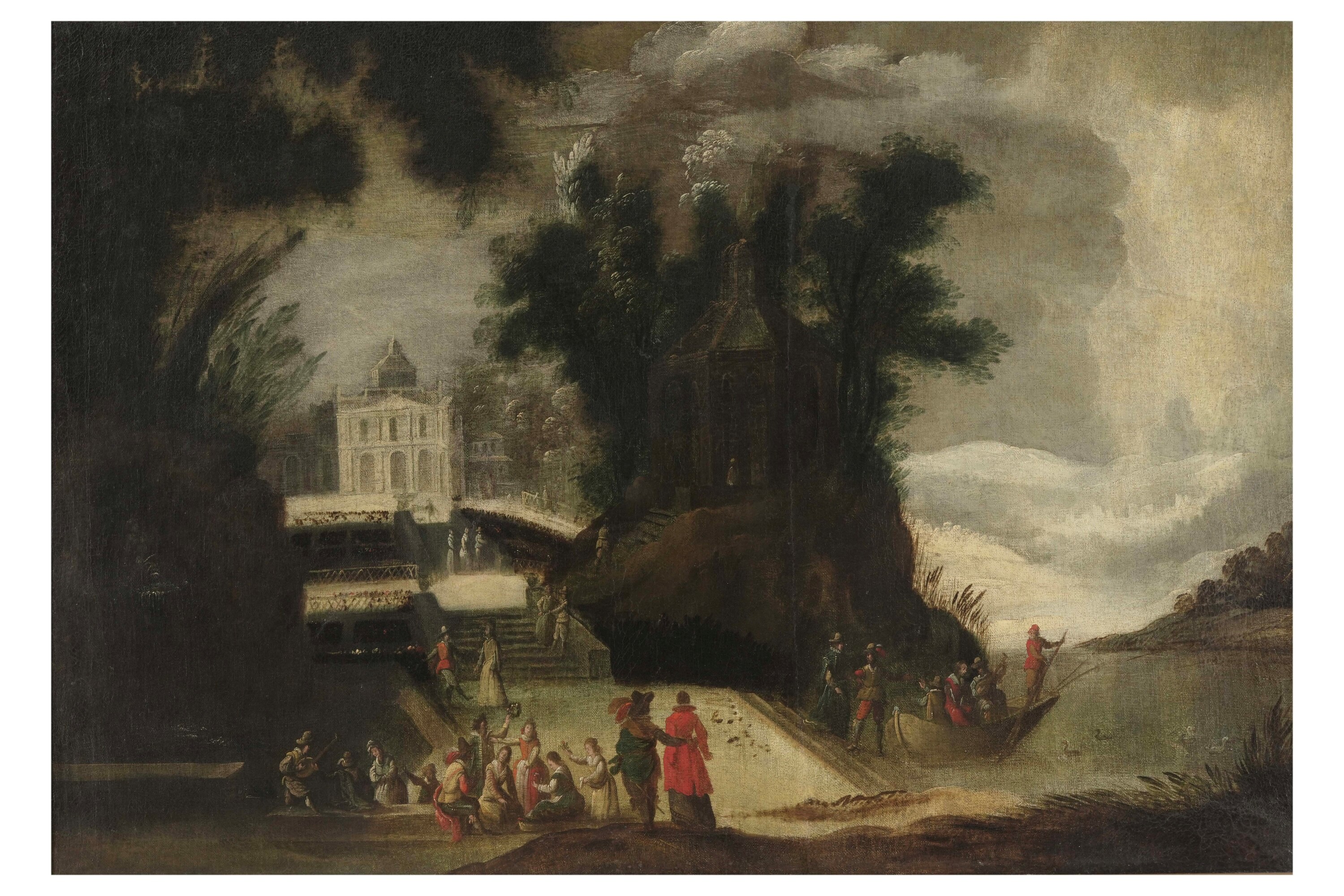 Cornelius De Wael - Ricevimento in villa