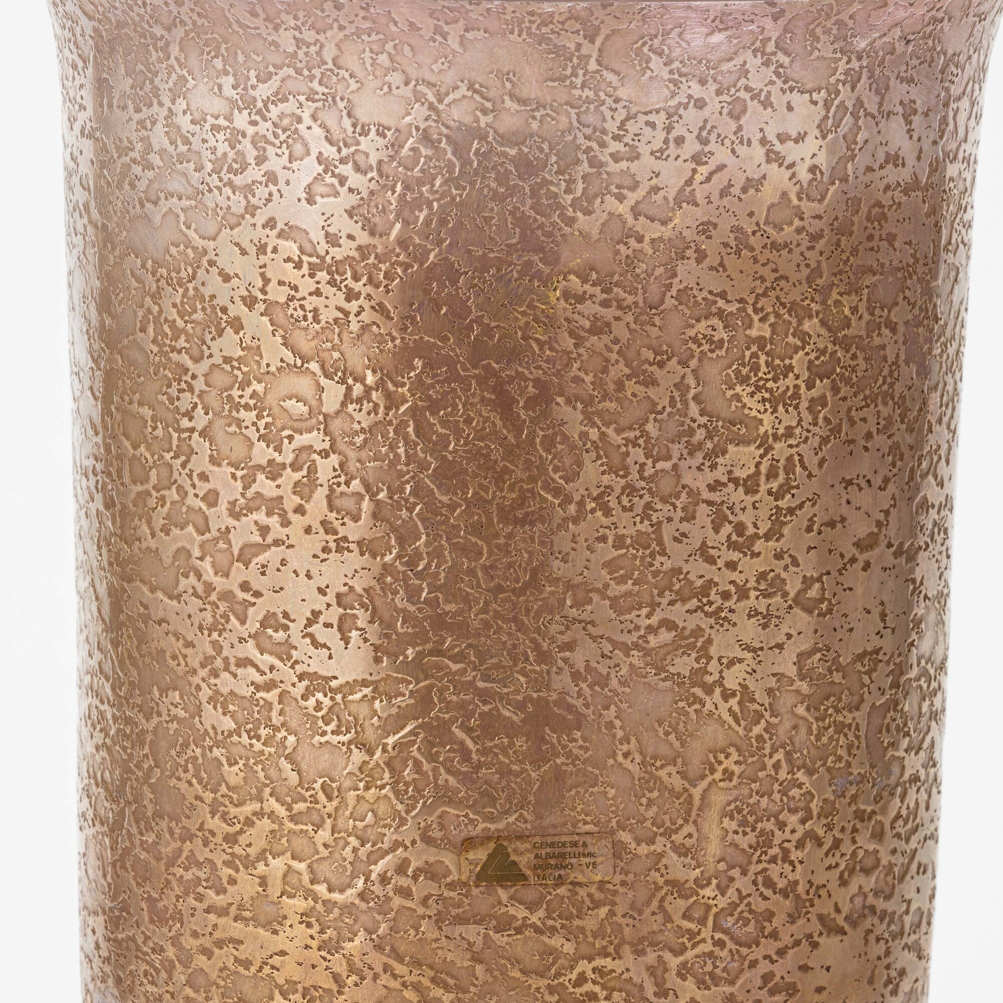 Cenedese, Vaso in vetro soffiato acidato, Murano (ca. 1980)
