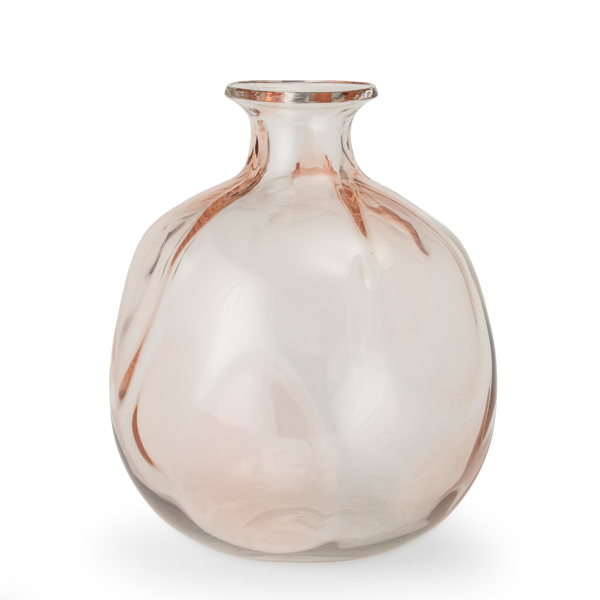 Vetro di Murano (?), vaso a boccia in vetro sommerso, XX secolo