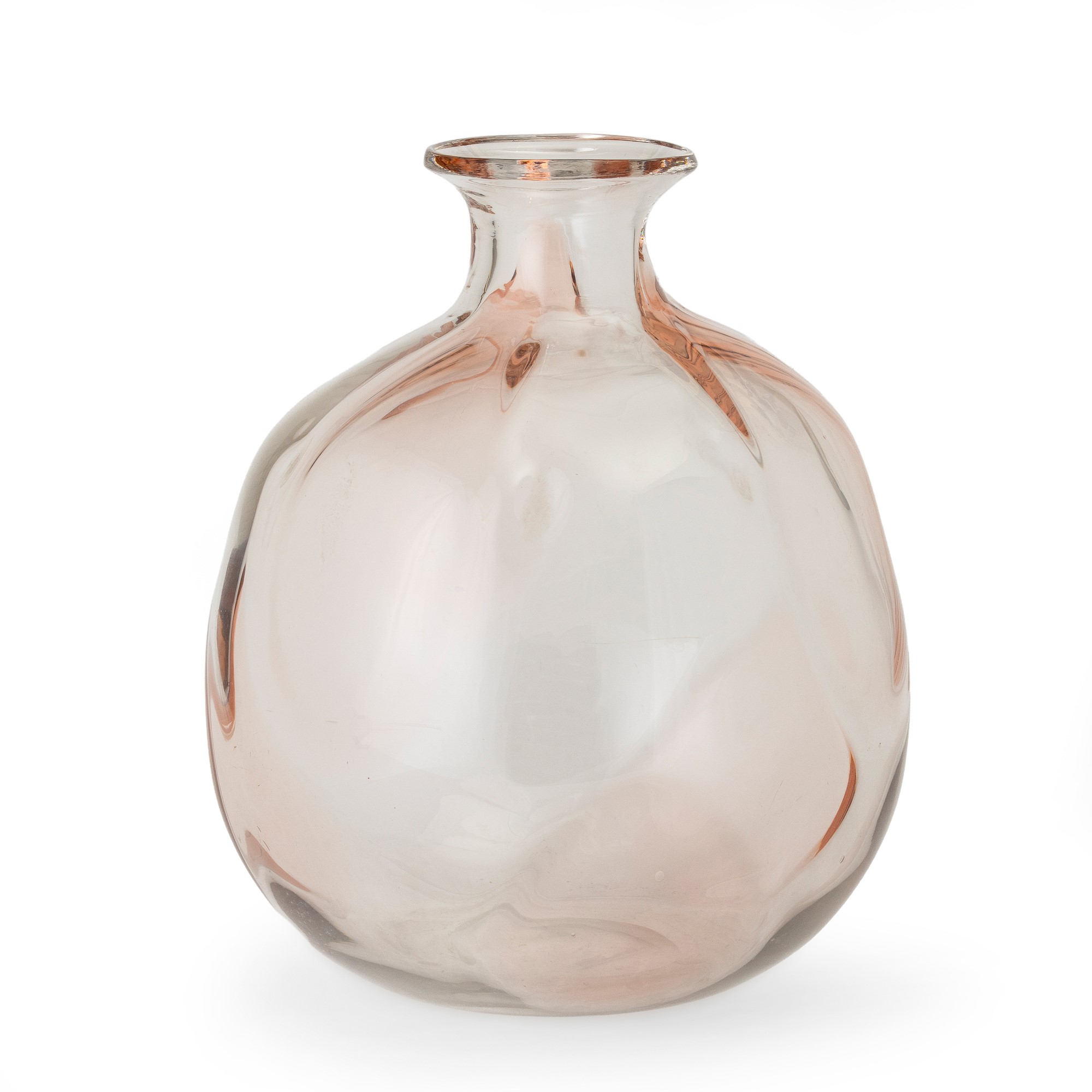 Vetro di Murano (?), vaso a boccia in vetro sommerso, XX secolo