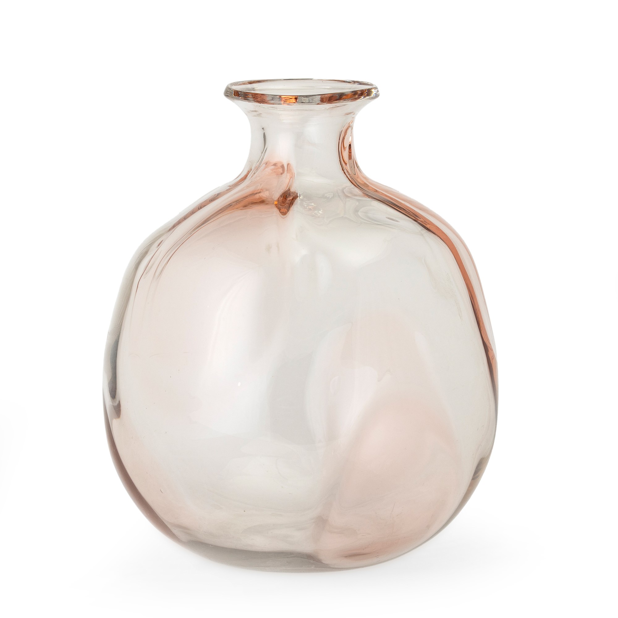 Vetro di Murano (?), vaso a boccia in vetro sommerso, XX secolo