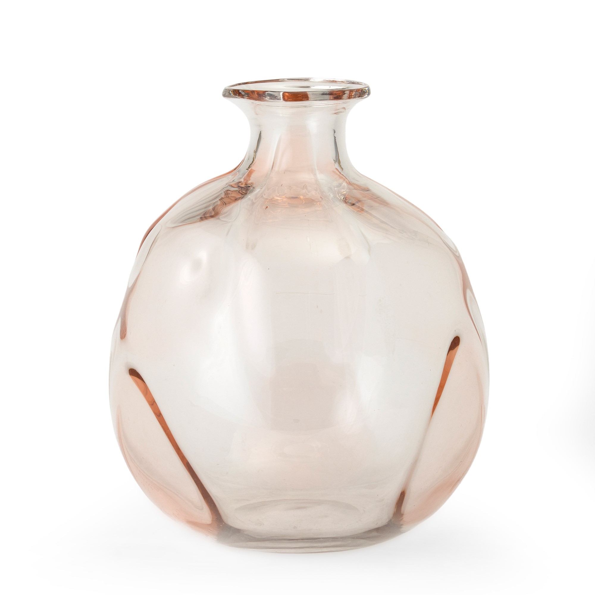 Vetro di Murano (?), vaso a boccia in vetro sommerso, XX secolo