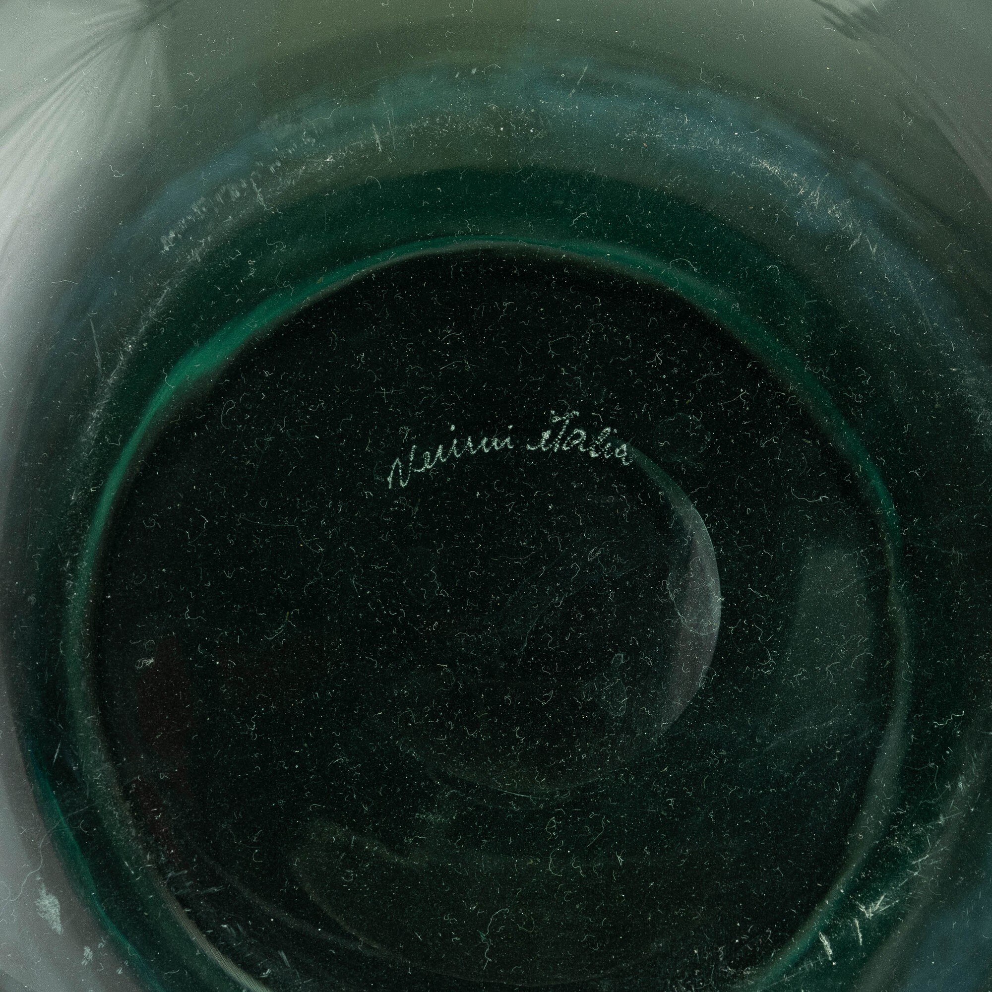 Ludovico Diaz De Santillana - Vaso in vetro soffiato Murano (serie Colletti), fascia a incalmo ve...
