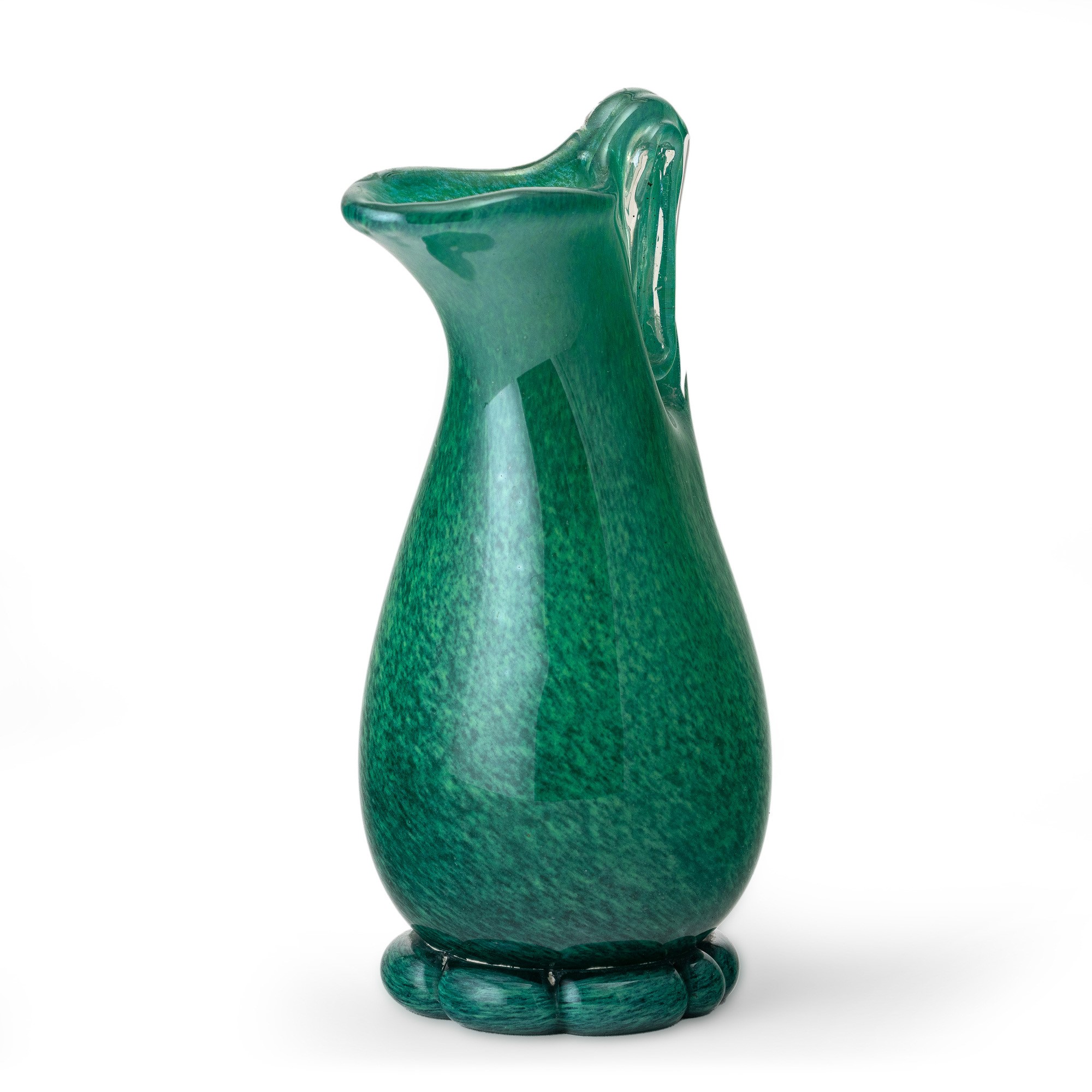 Barovier & Toso, Vaso in vetro soffiato color giada (Murano, circa 1950)