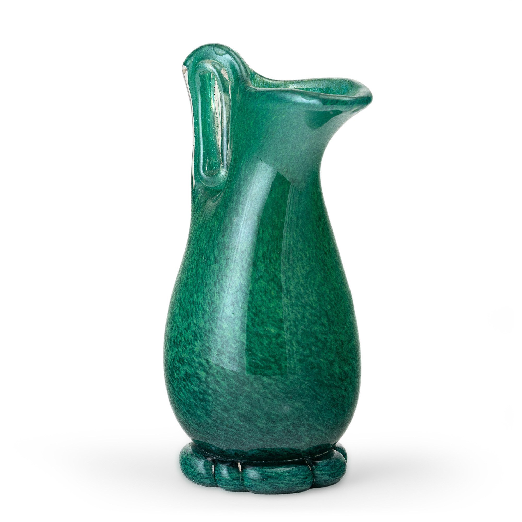 Barovier & Toso, Vaso in vetro soffiato color giada (Murano, circa 1950)