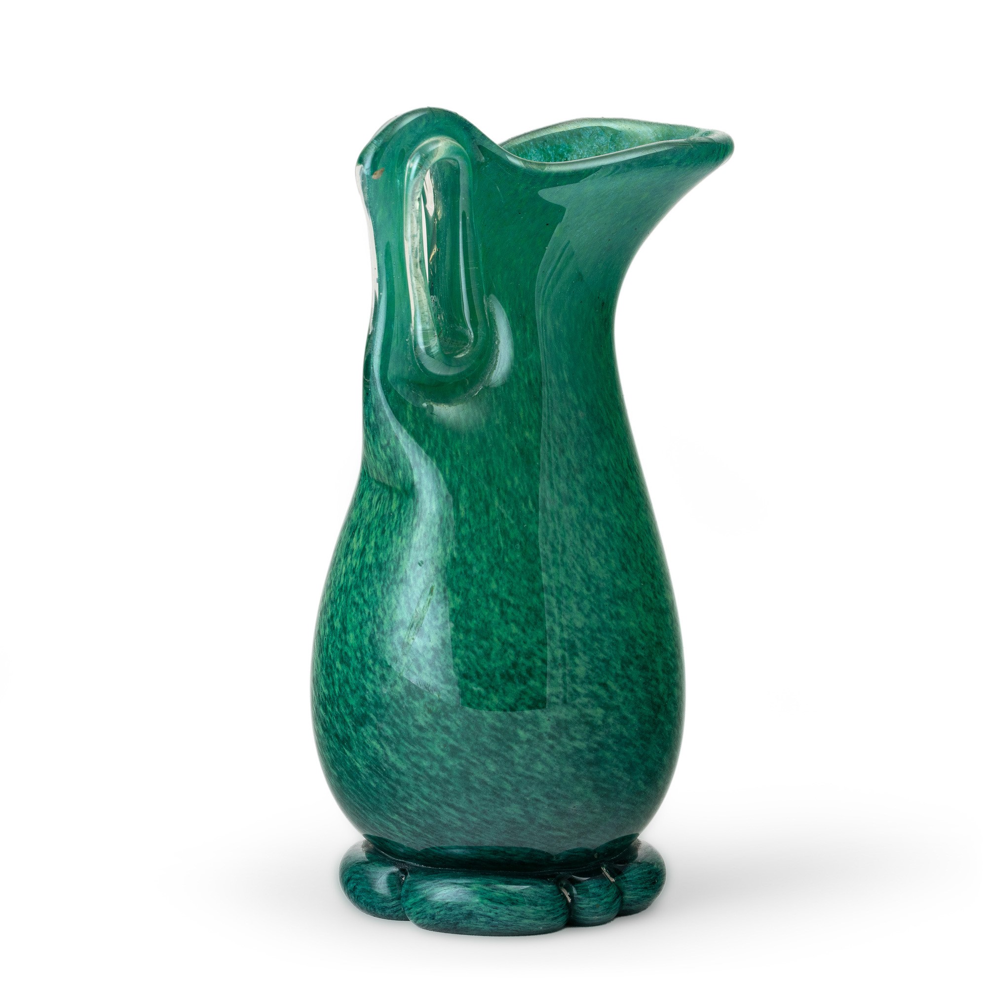 Barovier & Toso, Vaso in vetro soffiato color giada (Murano, circa 1950)