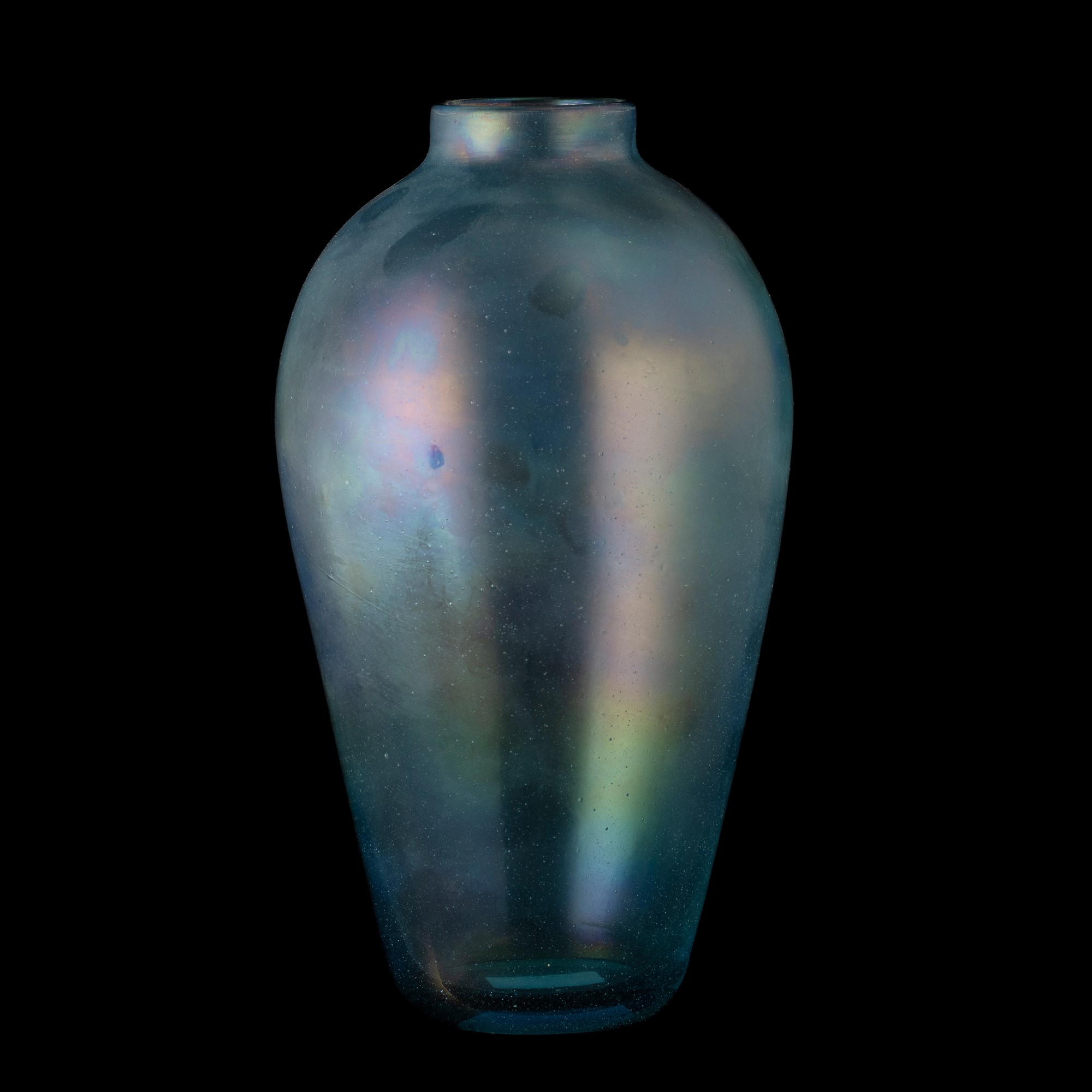 Pino Signoretto - Vaso a balaustro in vetro soffiato iridato (ca. 1980)