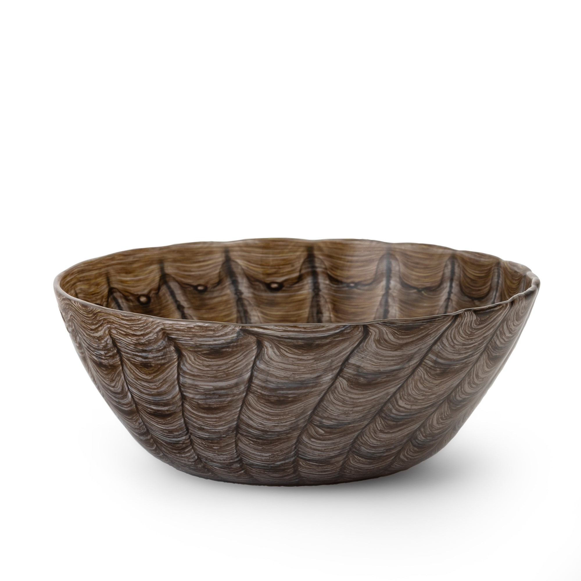 Barovier & Toso, Coppa in vetro soffiato Murano, serie Neolitici (c. 1970)
