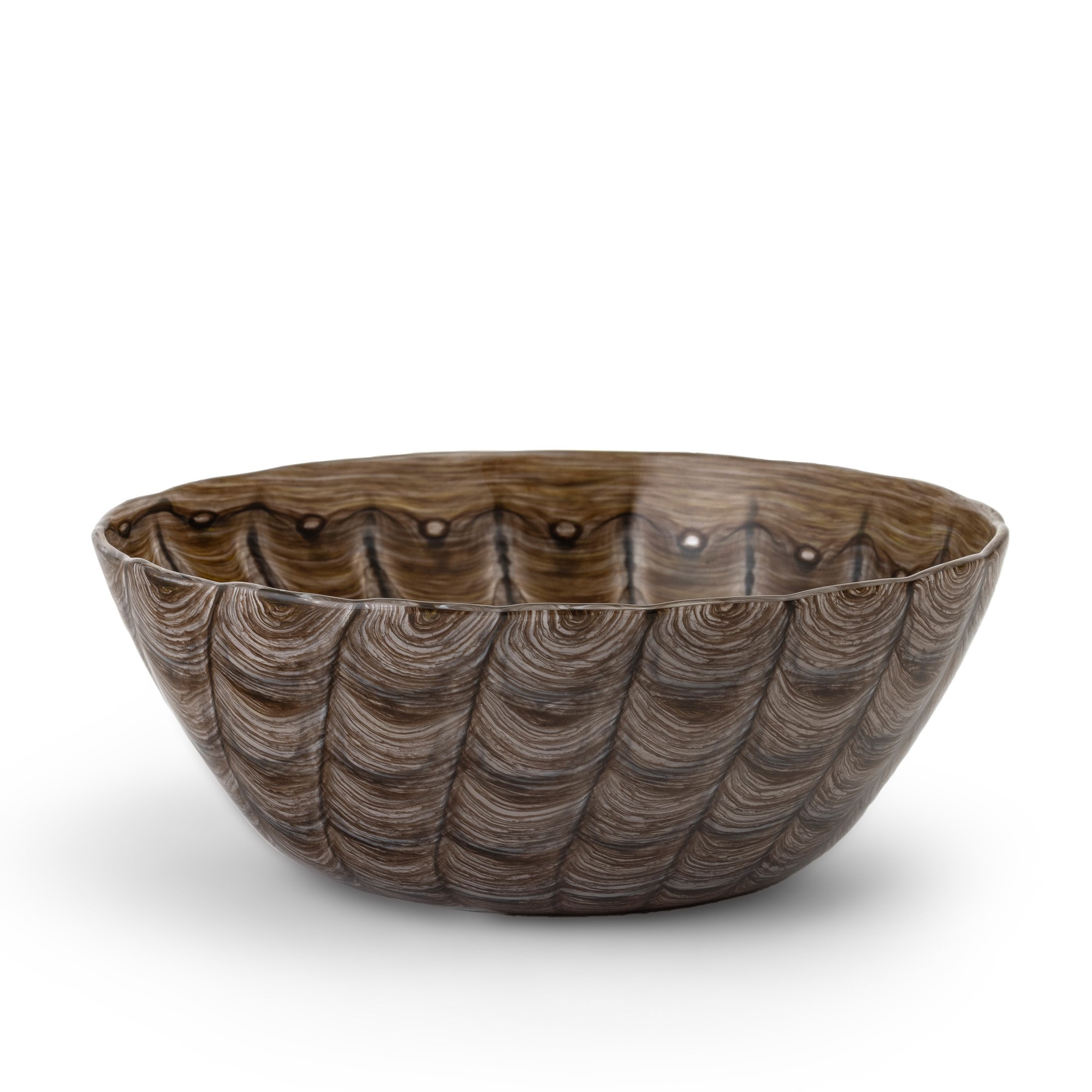 Barovier & Toso, Coppa in vetro soffiato Murano, serie Neolitici (c. 1970)