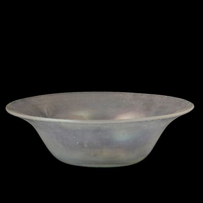 Barovier & Toso, Coppa in vetro soffiato iridescente (Murano), circa 1980
