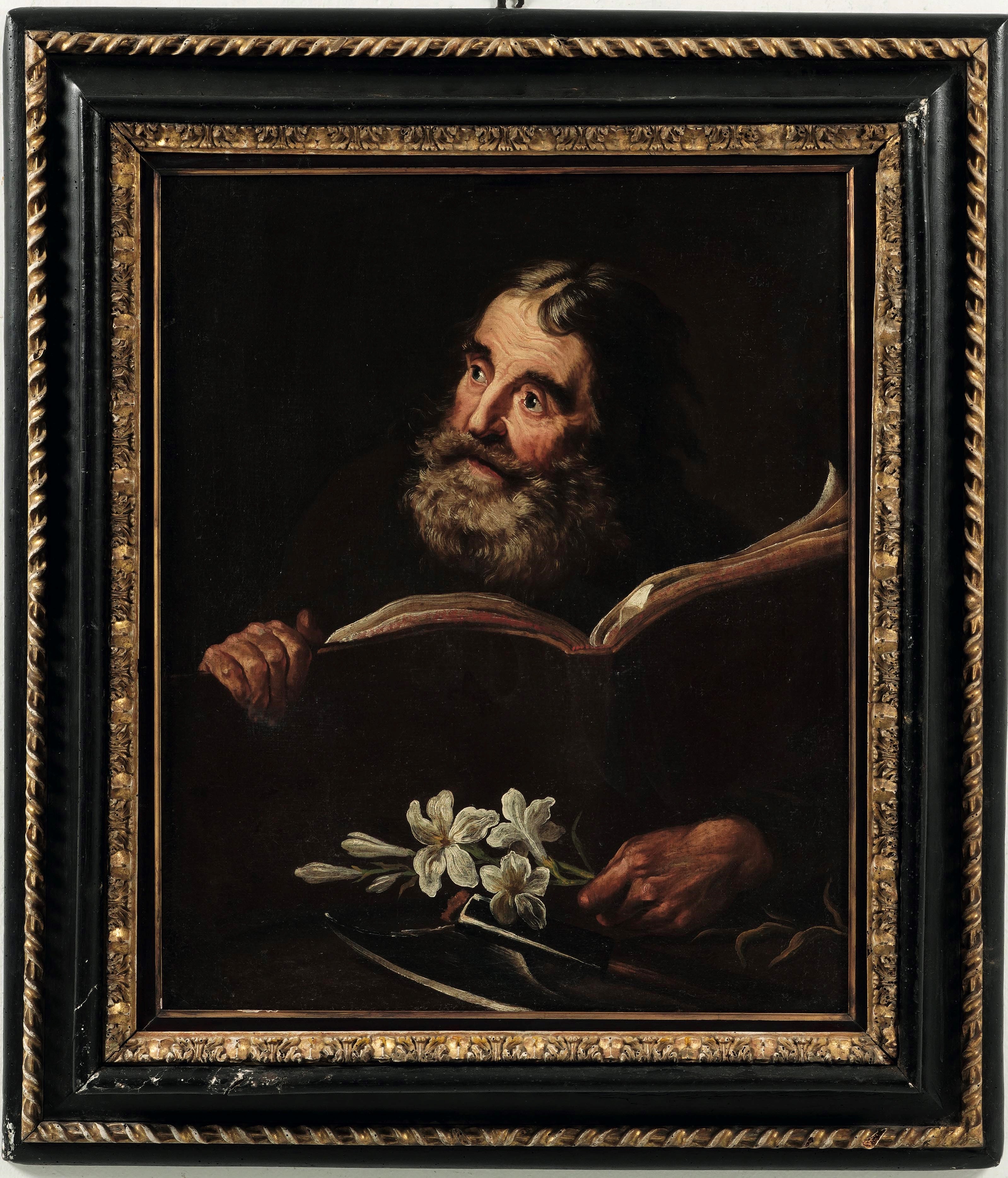 Scuola napoletana del XVII secolo, San Giuda Taddeo (?), olio su tela