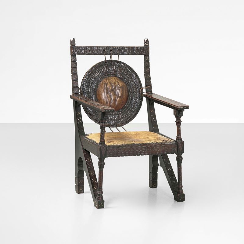 Carlo Bugatti : Poltrona  - Asta Fine Design - Cambi Casa d'Aste