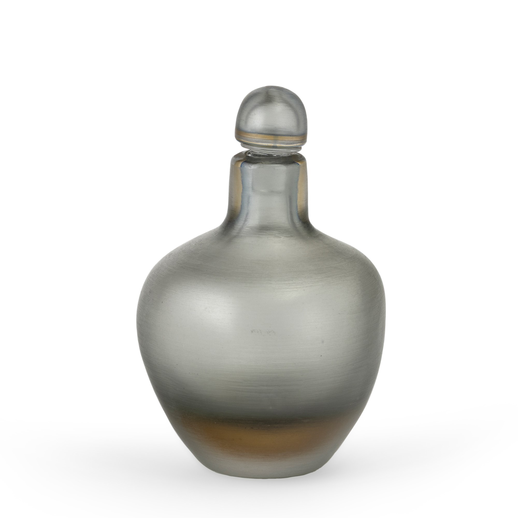Venini, Bottiglia in vetro inciso (Murano, 1970 ca.)