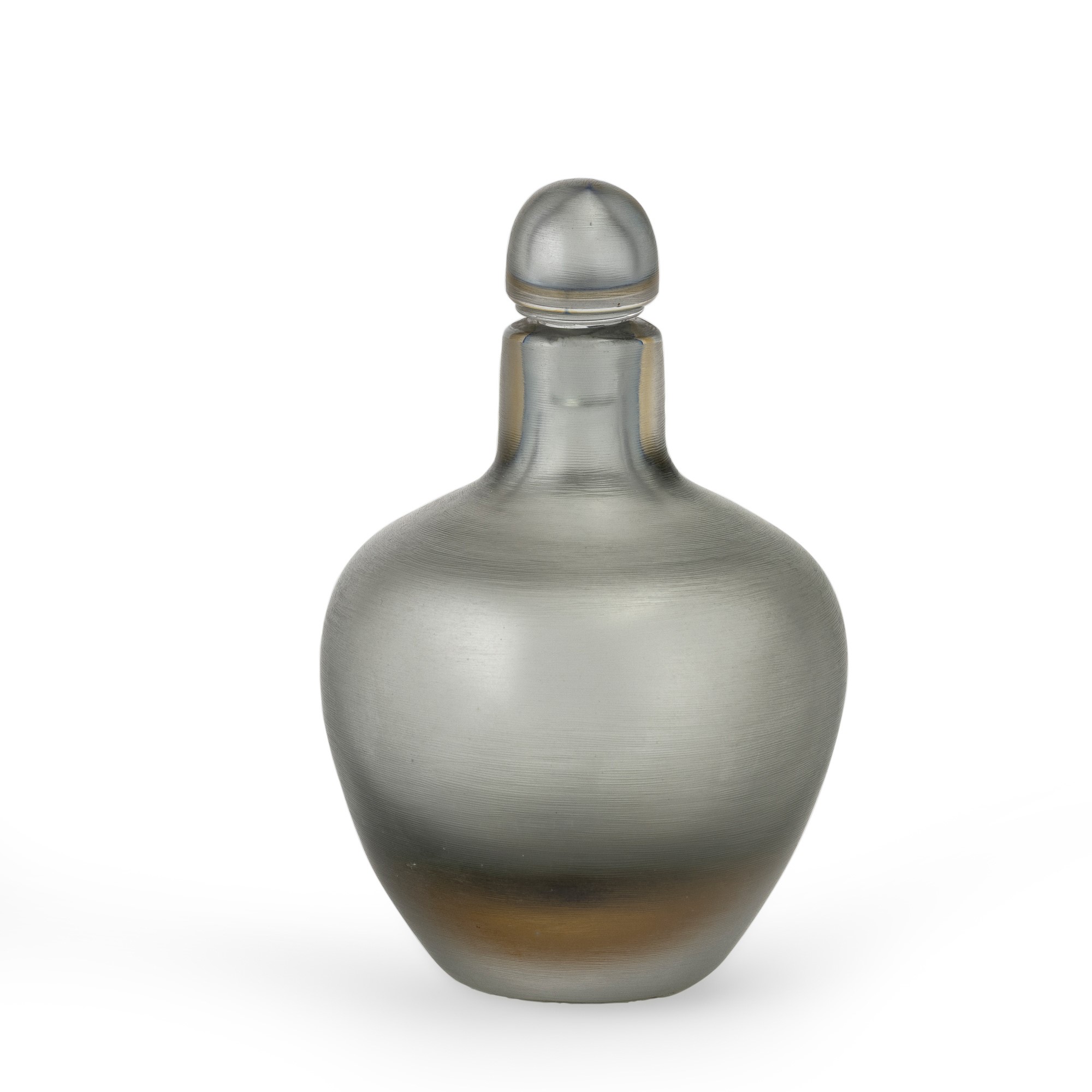Venini, Bottiglia in vetro inciso (Murano, 1970 ca.)