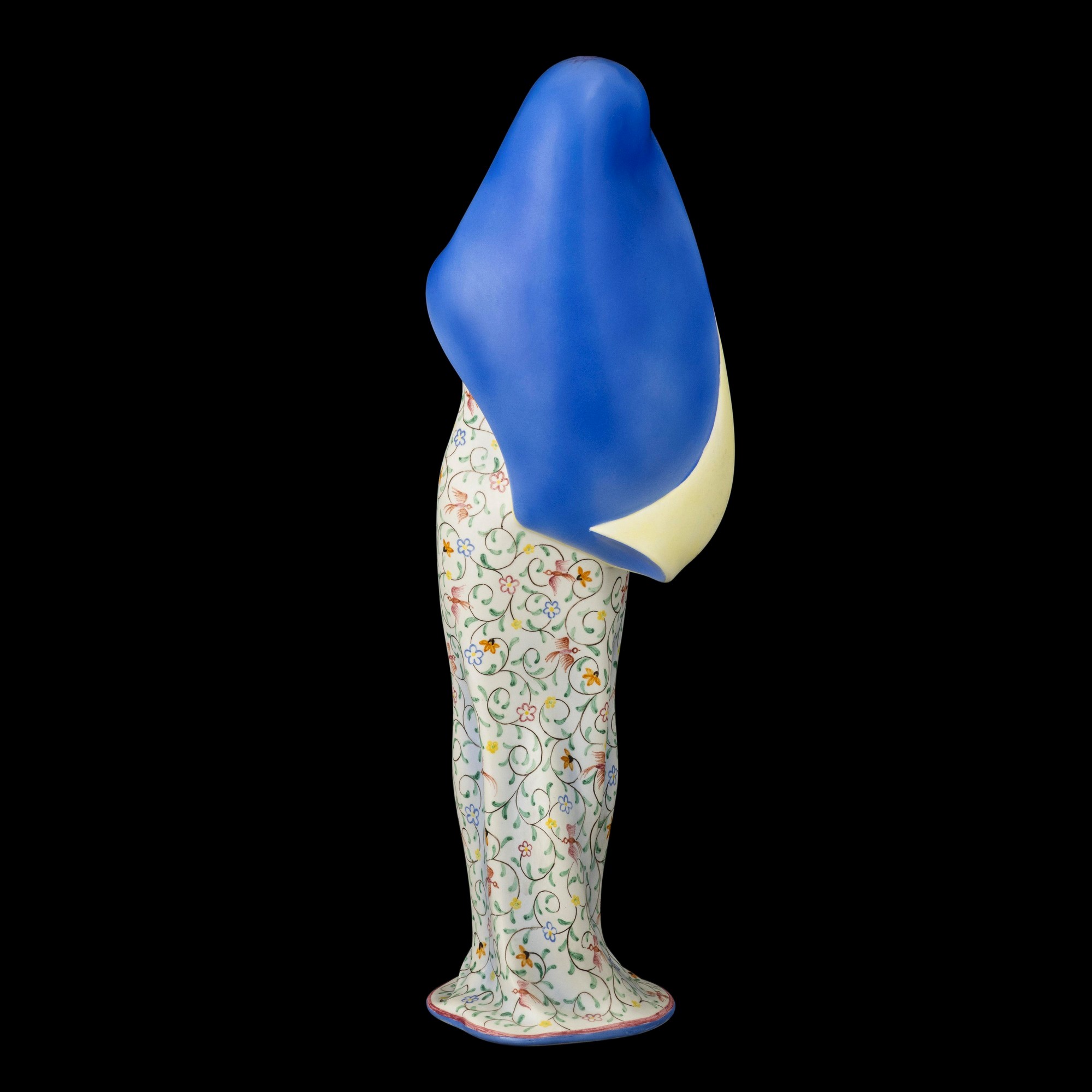 Lenci, Madonna del Vento con Bambino (scultura in terraglia a colaggio, policroma)