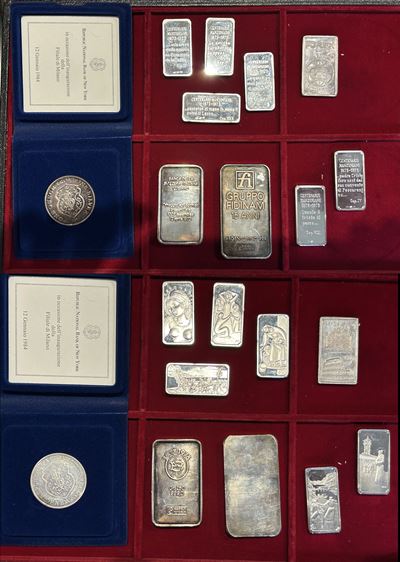 Repubblica italiana, collezione di 10 medaglie commemorative in argento