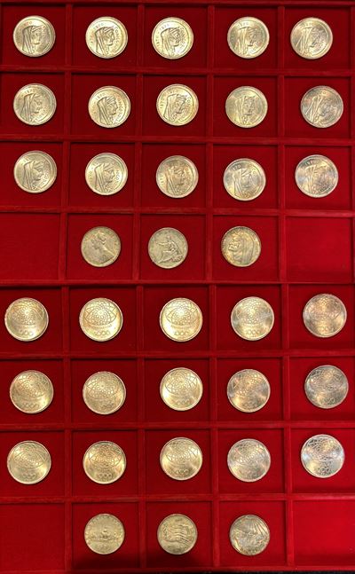 Repubblica italiana, emissioni in argento: quindici 1000 lire (1970) e tre 500 lire (1959, 1961, ...