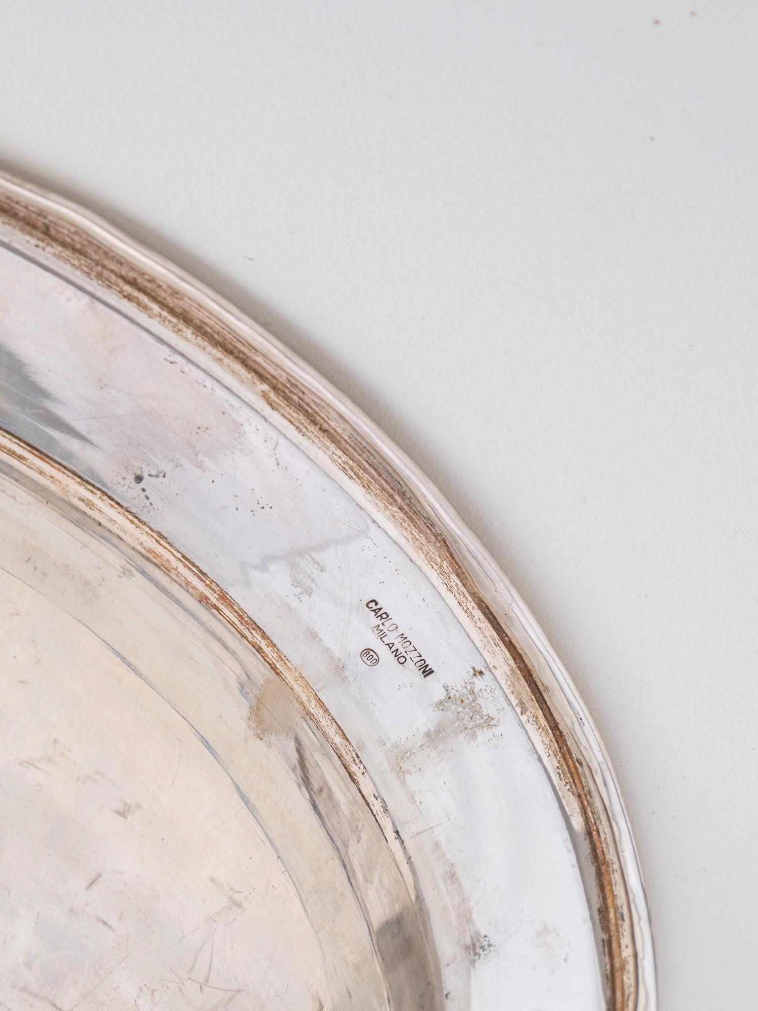Argenteria italiana del XX secolo per Carlo Mozzoni, Bowl in argento fuso e sagomato, Milano