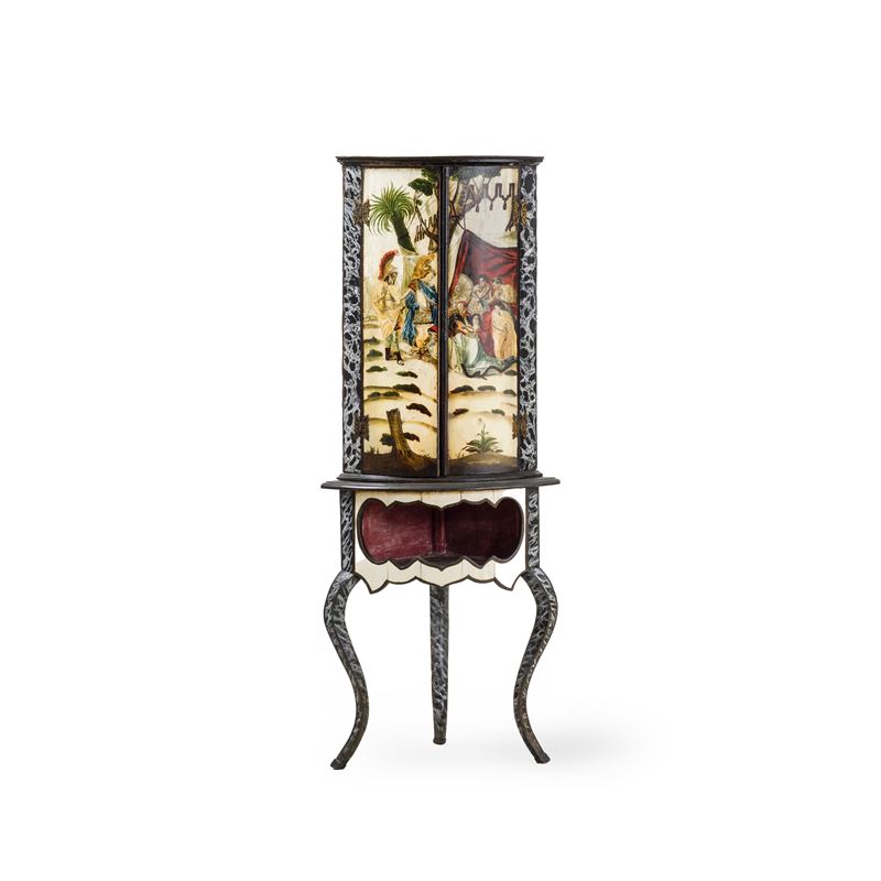 Angoliera in legno dipinto  - Asta Antiquariato e Cornici - Cambi Casa d'Aste