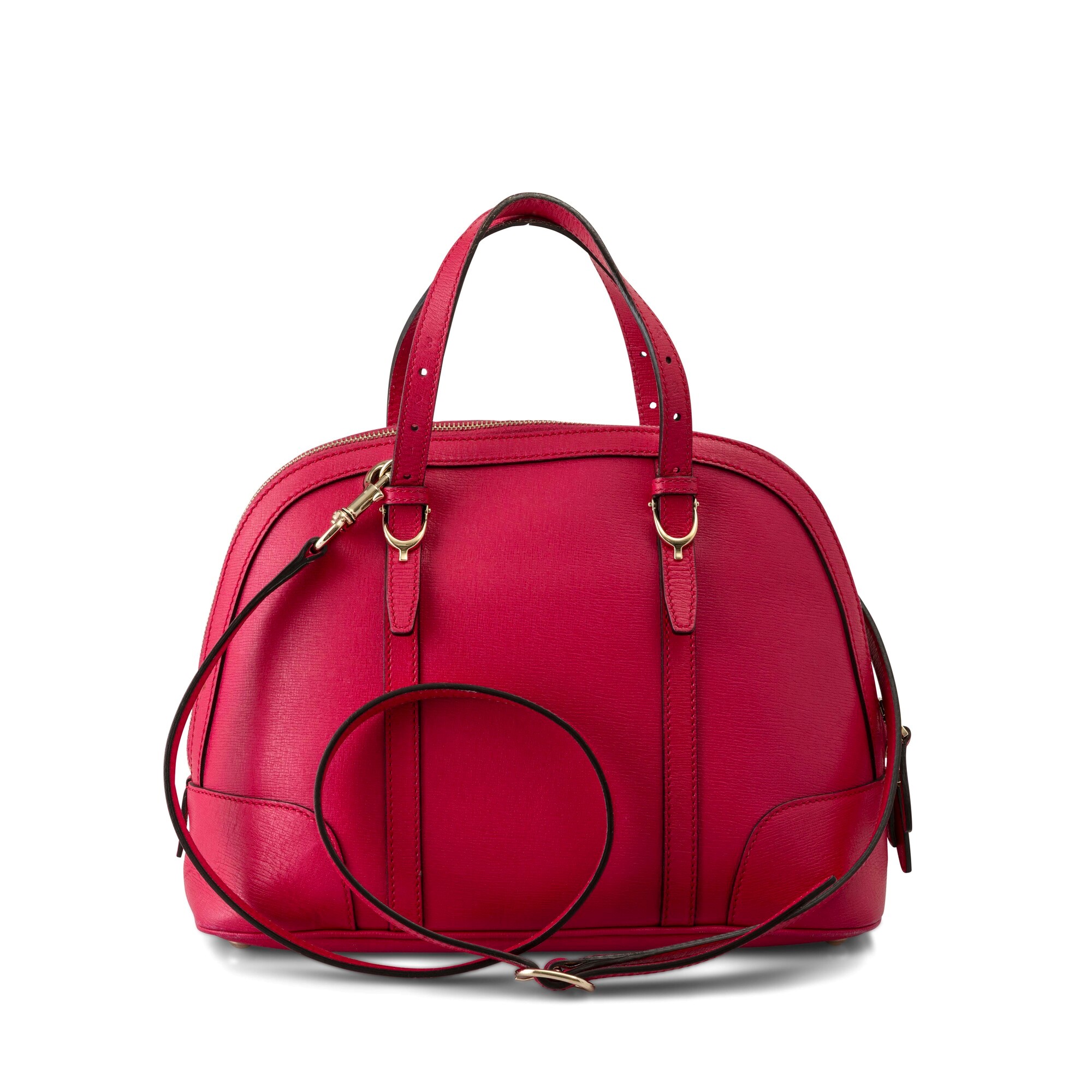 Gucci - Borsa in pelle fucsia con tracolla