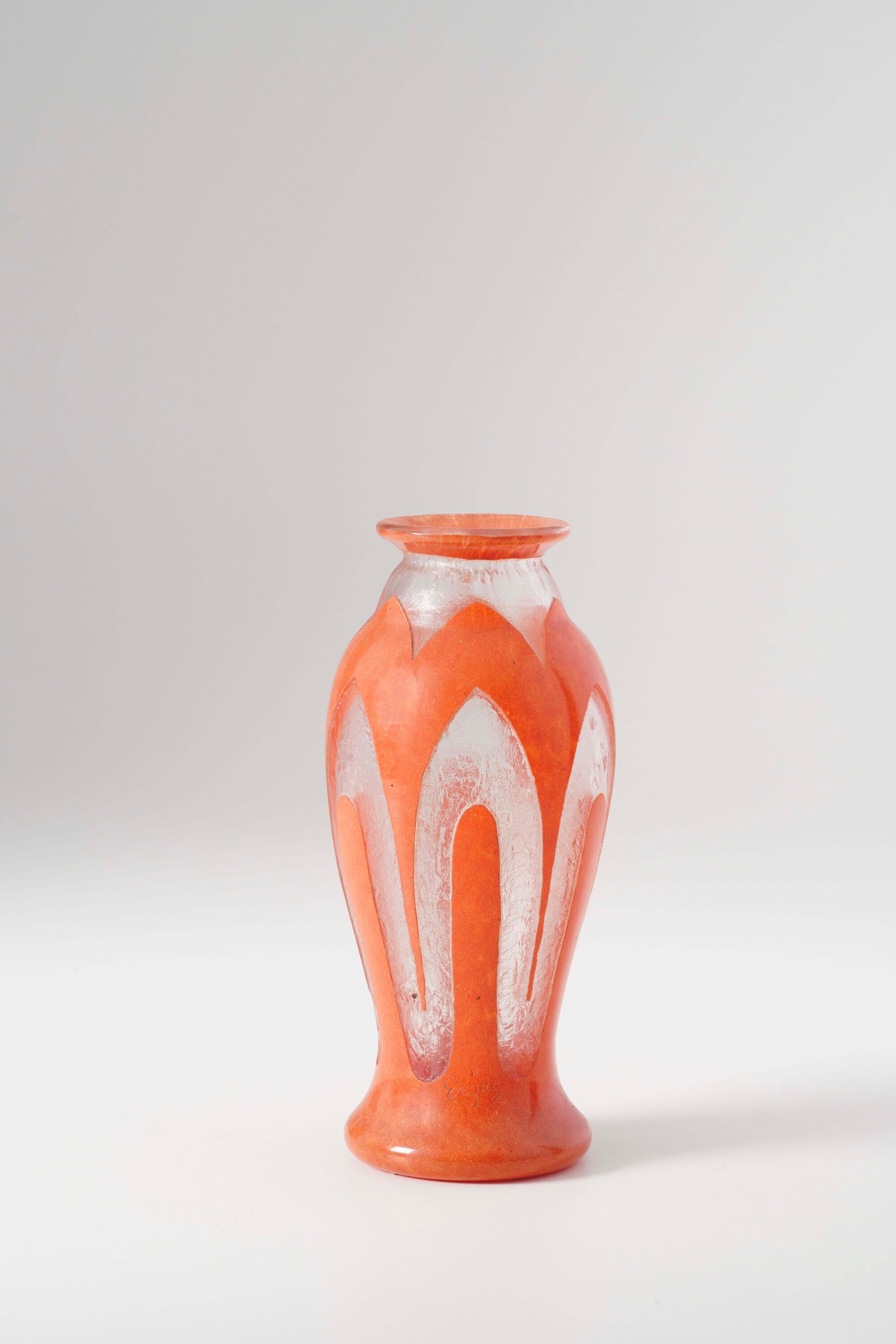 Degué, Vaso in vetro soffiato con decoro stilizzato, Francia (ca. 1920)