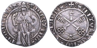 Martino V (attrib.) Grosso d’argento, 1417–1431, Avignone