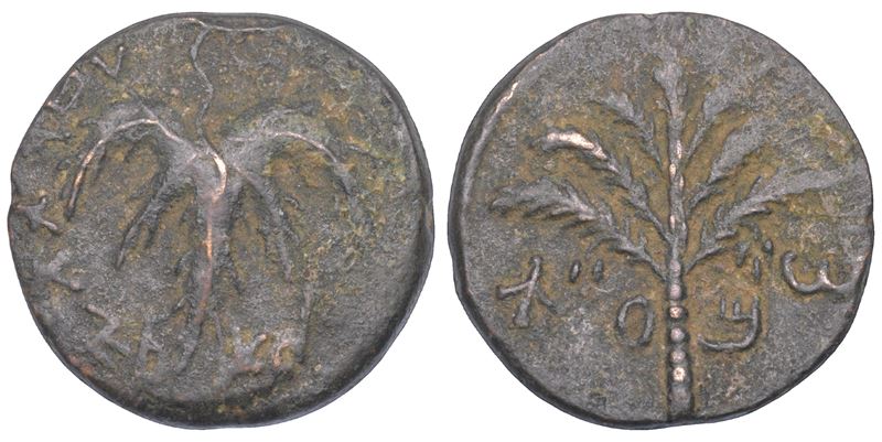 SHIPPING ONLY IN ITALY. GIUDEA. SECONDA RIVOLTA - GUERRA BAR-KOKHBA, 132-135. Bronzo medio.  - Auction Light Numismatics - Cambi Casa d'Aste