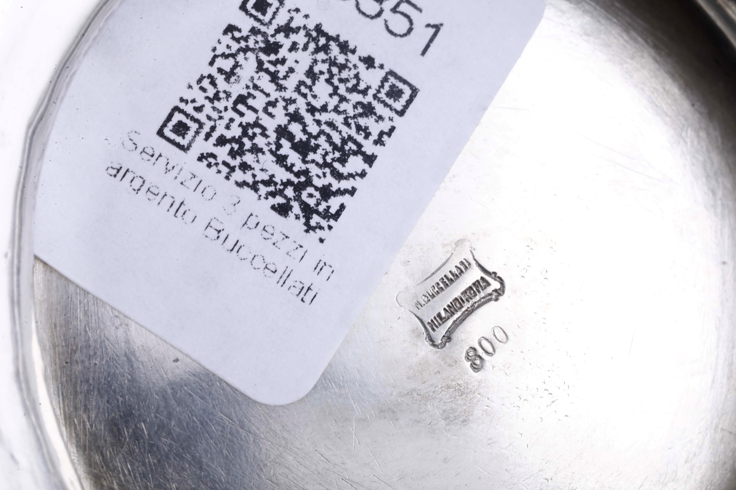 Maison Mario Buccellati, Caffettiera, teiera e lattiera in argento fuso e sagomato