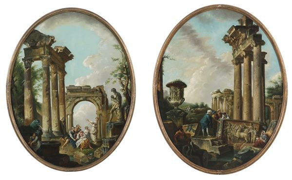 Paesaggi con rovine e figure