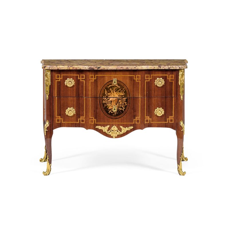 Commode lastronata ed intarsiata. Francia fine XVIII seciolo  - Auction Italian Mansions - Cambi Casa d'Aste