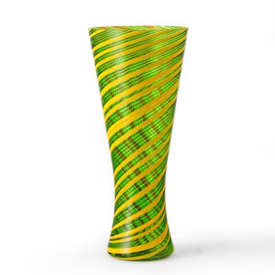 Venini, Vaso a clessidra “Ciclone” in vetro soffiato, Murano (2006)